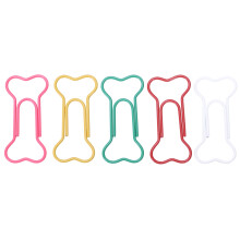 Metal Paper Clips 24 Pieces in PVC Box Bone