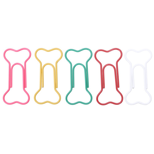 Metal Paper Clips 24 Pieces in PVC Box Bone