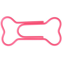 Clips de papel de metal 24 piezas en caja de PVC Hueso