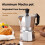 Aluminum Moka Pot, Espresso Machine, Home Coffee Maker, Small Octagonal Coffee Maker for Office Use. B 3