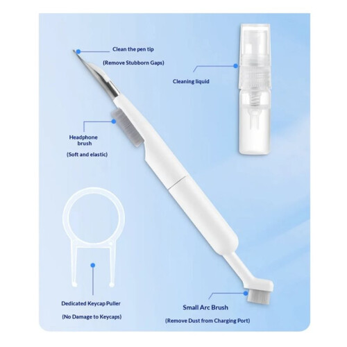 Digital Product Cleaning Multi-Function Electronic Cleaner : Keyboard, Screen, Phone, Headphone Cleaning Tools, 14-in-1 2