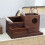 Multi-Function Wooden Desk Organizer with Pen Holder and Stationery Storage 5