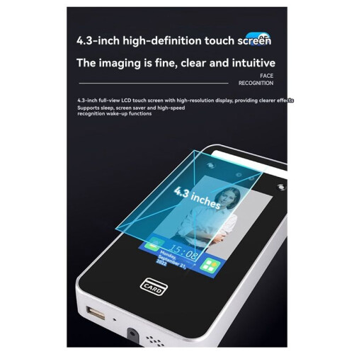 Wall Mount Dynamic Facial Recognition Attendance Andaccess Control Machine 2000 Face for Security Protection S1000 2