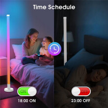 Nouveau Lampadaire D'Angle, Lampe D'Angle LED RVB avec 16 Millions de Couleurs et de 200 Scènes, pour Salon, Salle de Jeux