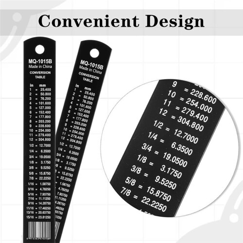 Conjunto de 24 Réguas de Aço Inoxidável de 15 cm (6 Polegadas) com Medidas Métricas e Imperiais para Medições Precisas 2