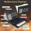 File Organizer Fireproof Business Briefcase Multifunction Waterproof Pouch with Handle & Labels Large Capacity Package 6