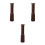 3Pcs Brown Wood Fermentation Tamper Multiuse Pickling Crusher for Home 3