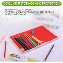 4 Pack Photo Storage Box, Scrapbook Storage Fits 8.5 Inch X 11.5 Inch Letter, for Protecting Scrapbooks,Office Supplies