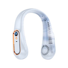 USB Charging Electric Fan Hanging Wireless Neck FAN Portable Air Cooler Electric Fans Bladeless Rechargeable Mute Fans,A