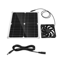 Ventilatore Alimentato da Pannello Solare Ventilatore da 11 Pollici Ventilatore di Scarico Solare per Pollame Domestico Serra RV Tetto con 1 Ventola
