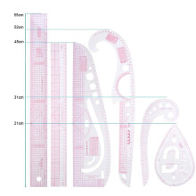13Pcs Sewing Ruler French Curve Ruler Cutting Mat Set Yardstick Sleeve French Curve Cutting Knife Ruler Sewing Tool