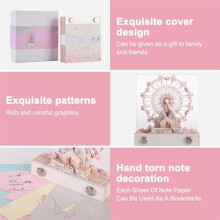 3D Notepad Desk Calendar with Lights, 2024 Calendar 3D Notepad Artopad Engraving, Artist Desk Calendar