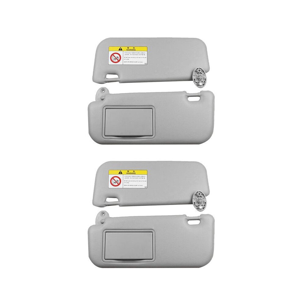 4X Car Sun Visor For 2014 2015 2016 2017 74320-02B21 74310-02K91 With Mirror Auto Accessories Gray 4712535190663