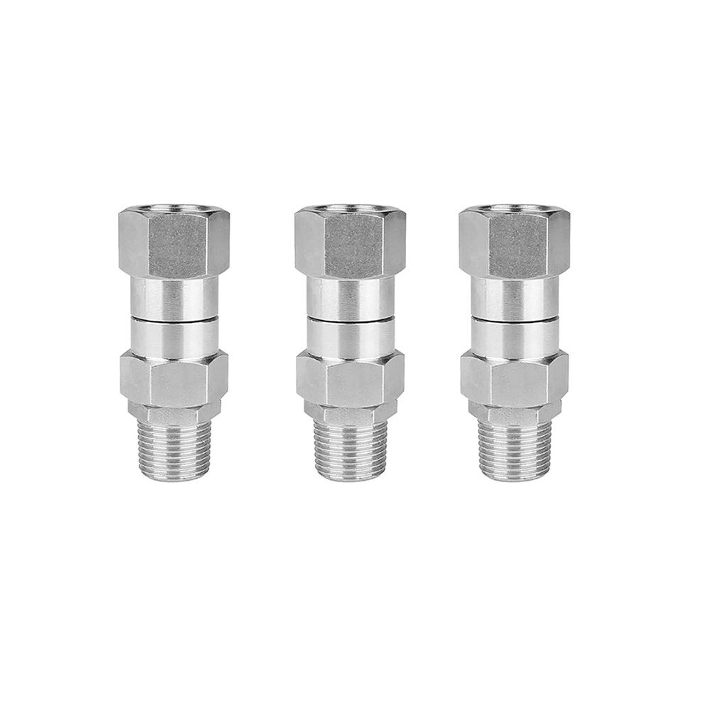 3X Pressure Washer Swivel, 3/8 Inch Npt Male Thread Fitting, 4500 Psi, For Pressure Washer (Stainless Steel) 4713031972227