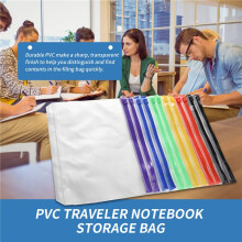 12PZ Binder Tasche A5 Dimensioni 6 Fori Zipper Binder Pouch Folders per 6- Notebook Binder Borse un Fogli Mobili