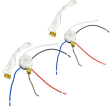 Interruptor TraçãO Ventilador Teto, ZE-208S E89885 3 Velocidades 4 Fio Interruptor Ventilador TraçãO da Corrente Interruptor Cabo Interruptor Das