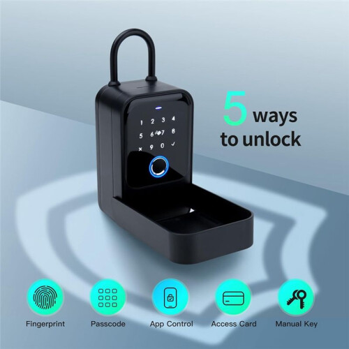 Key Lock Box, Fingerprint, Control, Key, Password, Access Card,  Unlock, Office Security - Wall-Mounted 2