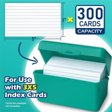 Karteikartenhalter-Box, 7,6 X 12,7 Cm, Organizer-Etui für Flash-Notizkarten, 7,6 X 12,7 cm Karteikarten-Aufbewahrungsbox, 4 Farben-Packung