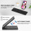Foldable  Wireless Keyboard (Sync  to 3 Devices), Portable Folding Keyboard for Android Windows,Black 3