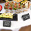 15 PCS  Placas de Quadro-Negro de 4 X 3 Polegadas para Alimentos, Bebidas Reutilizáveis e Rótulos de Alimentos para Buffet, Festa e Padaria 4