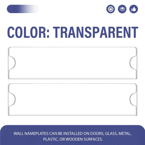 Suporte de Placa de Nome AcríLico Premium, 2X8 Polegadas, Suporte de Placa de PláStico AcríLico Transparente, Placas de Nome de Parede para 1