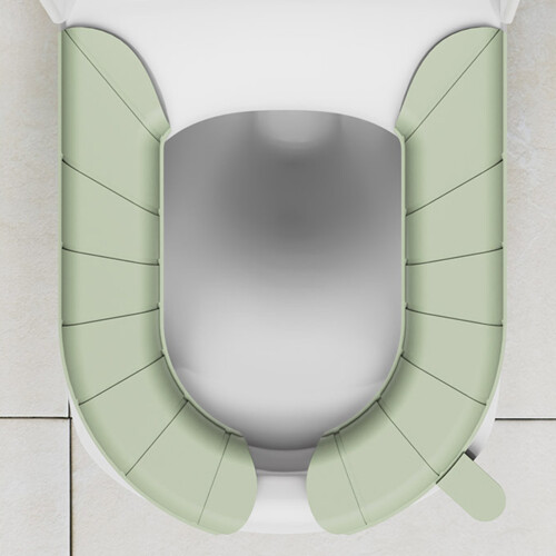 EVA Toilettensitzbezug Halbgrün mit Griff waschbar 2