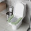 EVA Toilettensitzbezug Halbgrün mit Griff waschbar 7