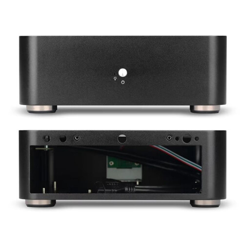 Case  HTPC Interamente In Alluminio, Case  ITX, Case per PC da Gioco, Case Desktop con Alimentatore A 8 Pin, Bianco 2