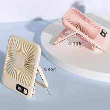 Desktop Piccolo Ventilatore Multi-Power Ufficio Modello Sottile e Ricaricabile Pieghevole Senza Spazzole Portatile Rosa