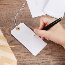 100 Perforated Cotton Elastic Hang Tags Card Card Label Listing Classification Card Number Plate Number Plate