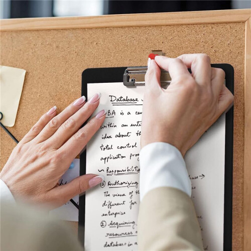 6 Pack Plastic Clipboards Black Clip Boards Low Profile Metal Clip Board Letter Size Bulk Class Set 1