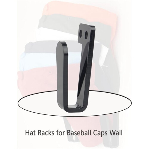 3 Pair Hat Rack Hat Hooks for Wall Hat Holder Hat Display Strong Hat Hanger Bracket Black 1