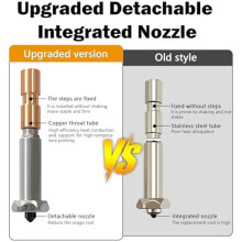 2pcs 0.4MM Integrated Hardened Steel Hotend Detachable Nozzles for Kobra 3 Max Combo with Extra 1PK 0.6MM 0.8MM Nozzle