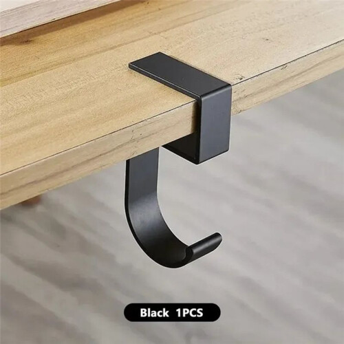 10 Shaped Table  Hook Student Desk Side Hanging Bag Removable Office Handbag Holders Table Hooks Gray 2