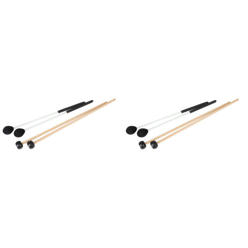 4Pairs Smooth Surface Marimba Sticks Mallets Assorted Color Percussion 1