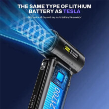 Protable Violent Turbo Jet Fan 6000 Mah Dust Blowing Brushless Fan Battery Display High Speed Handheld Air Blower Fan B