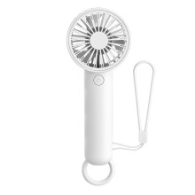 USB Handheld Fan Portable Multifunction 3 Speed Type C Rechargeable Fans with Carabiner for Outdoor Travel A