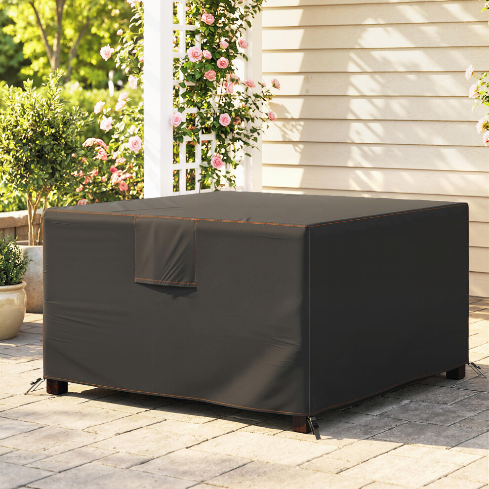 Outsunny Garden Furniture Cover, 420D Waterproof, 125 X 125 X 74 Cm, Black