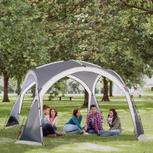 Outsunny Dome Tent for 6-8 Person Camping Tent w/ Zipped Mesh Doors Lamp Hook