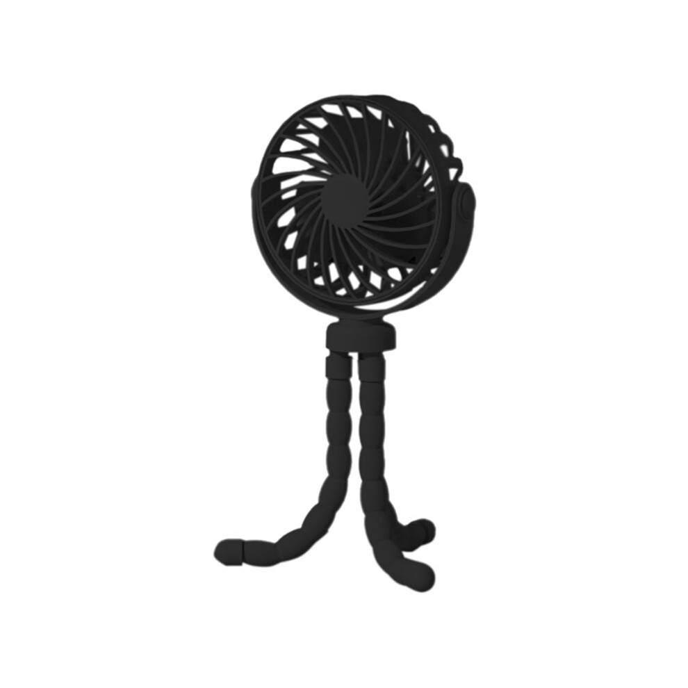 Octopus Fan, Desktop Camping Fan, Usb Rechargeable Tripod Fan, With Fan Light/Black 6032387046023