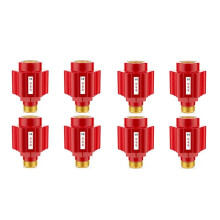 8 Pièces [Dents en Aluminium Couleur Cuivre] Chauffe-Eau Électrique Mural Anti-Électrique Raccords de Chauffe-Eau Domestique Rouge