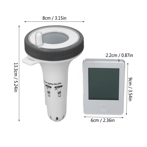 Wireless Solar Pool Temperature Meter IPX8 Waterproof LCD Digital Float 1