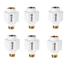 6 Pièces Blanches [Dents en Cuivre Épaissies] Chauffe-Eau Électrique Mural Anti-Électrique Raccords de Chauffe-Eau Domestique