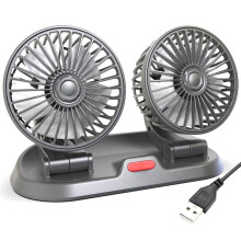 USB Car Fan Double Fan Portable Auto Cooling Fan Cooling Wind Electric Fan Car Folding Fan for Car Household