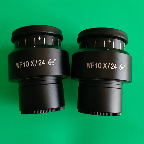 2pcs WF10X/24MM Microscope Eyepiece Wide Field Binocular Stereo Microscope Lens Accessories 2