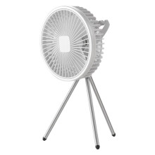 Ventilador de Camping de 10000 MAh, Circulador de Aire Portátil de Escritorio Recargable, Ventilador Eléctrico de Techo Inalámbrico con Trípode