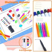 Ensemble de Stylos D'Infirmière, Stylo à Bobine de Badge Comprenant un Surligneur, un Marqueur Permanent, un Porte-Clés LED, une Lampe de Poche, un