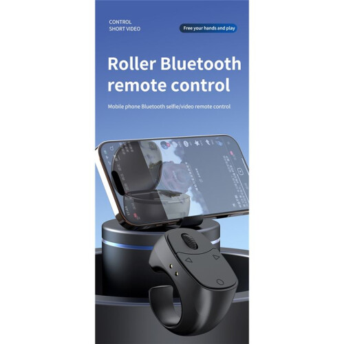 Roller  Fingertip Ring Remote Control Mouse Wireless  Mobile Selfie Video Mice Automatic Turner Browsing B 1