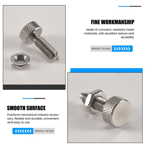 Hand Retractable Spring Plunger with Knurled Handle Stainless Steel Lock-Out M6 Type Release Pins for Rolling Toolbox A 2