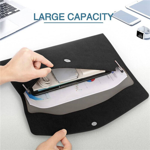 A4 Pu Leather Document Cases,A4 Snap Button Document Folder,Business Pu Leather A4 Pocket,Document Organizer 2Pcs 2